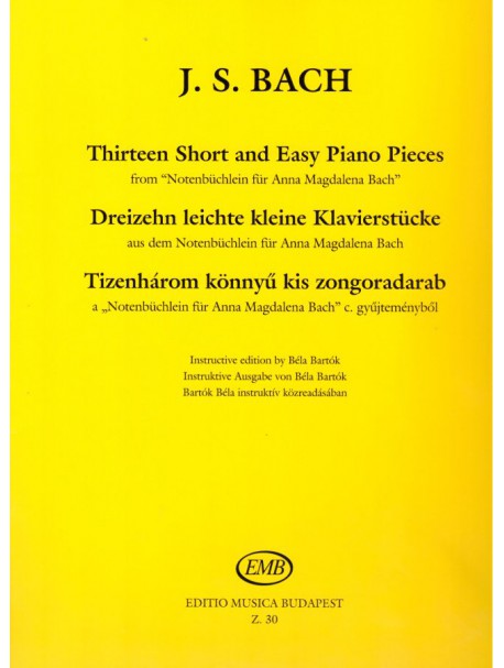 Bach: 13 Könnyű kis zongoradarab